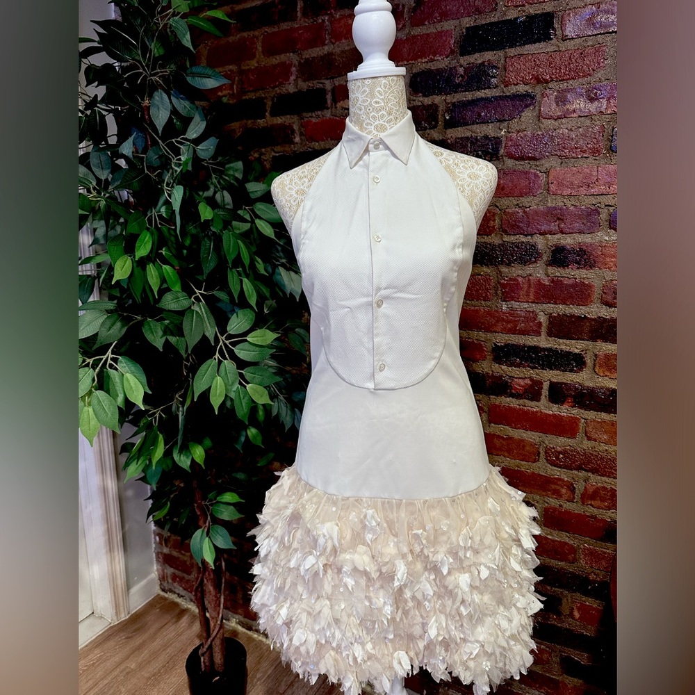 Ralph Lauren Halter Chiffon & Sequin Dress